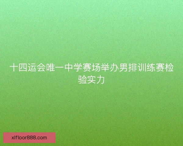 十四运会唯一中学赛场举办男排训练赛检验实力 十四运会唯一中学赛场举办男排训练赛检验实力